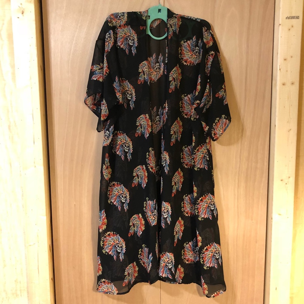 Long Indian Head silky cardigan